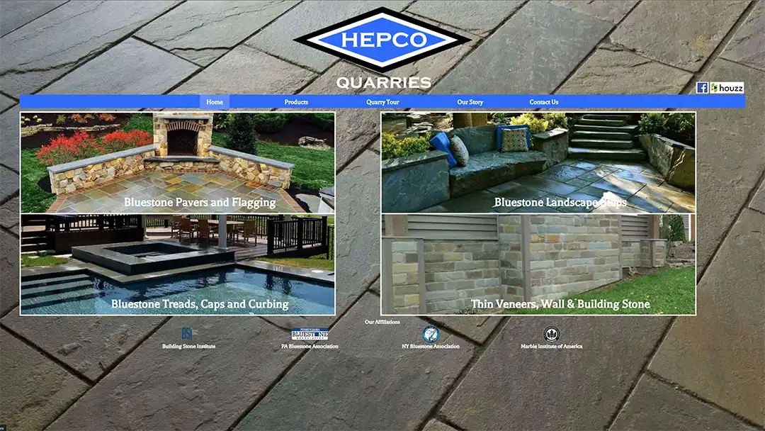 HEPCO Quarries website before the redesign